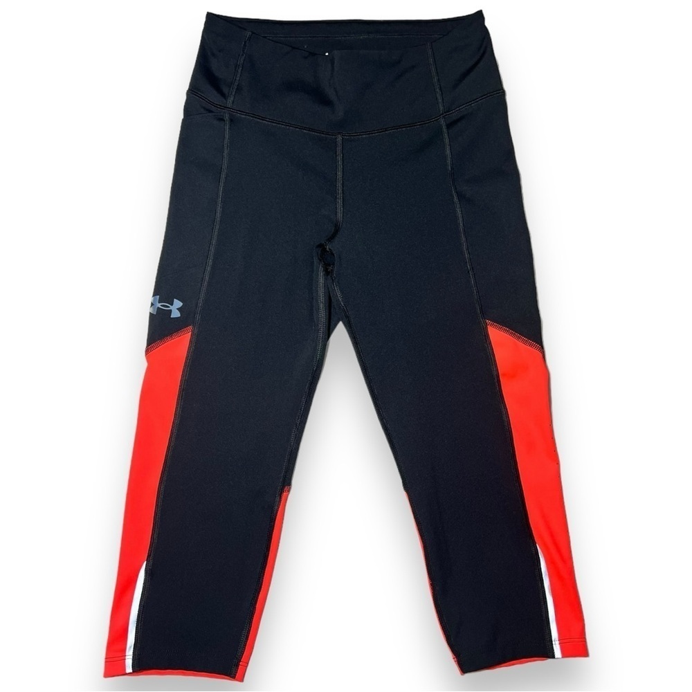 Under Armour Women’s Fly Fast 3.0 Speed Capris Black/Coral Size Small